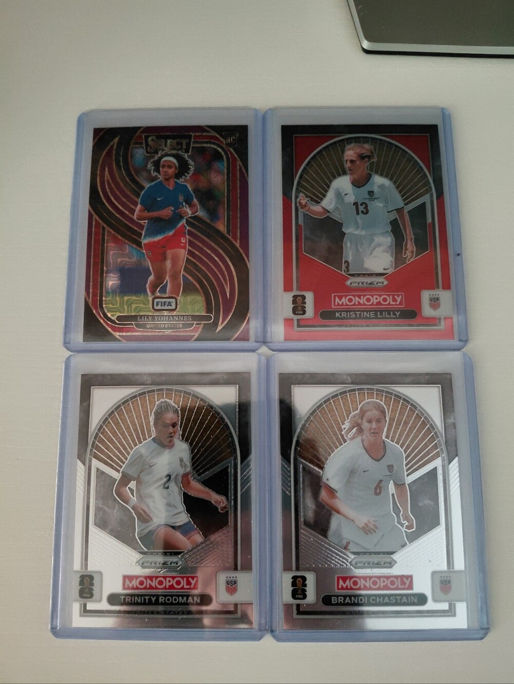 Panini Soccer Card Lot with Red, White, Black Accents